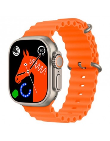 RELOGIO BLULORY SMARTWATCH GLIFO 9 ULTRA LARANJA